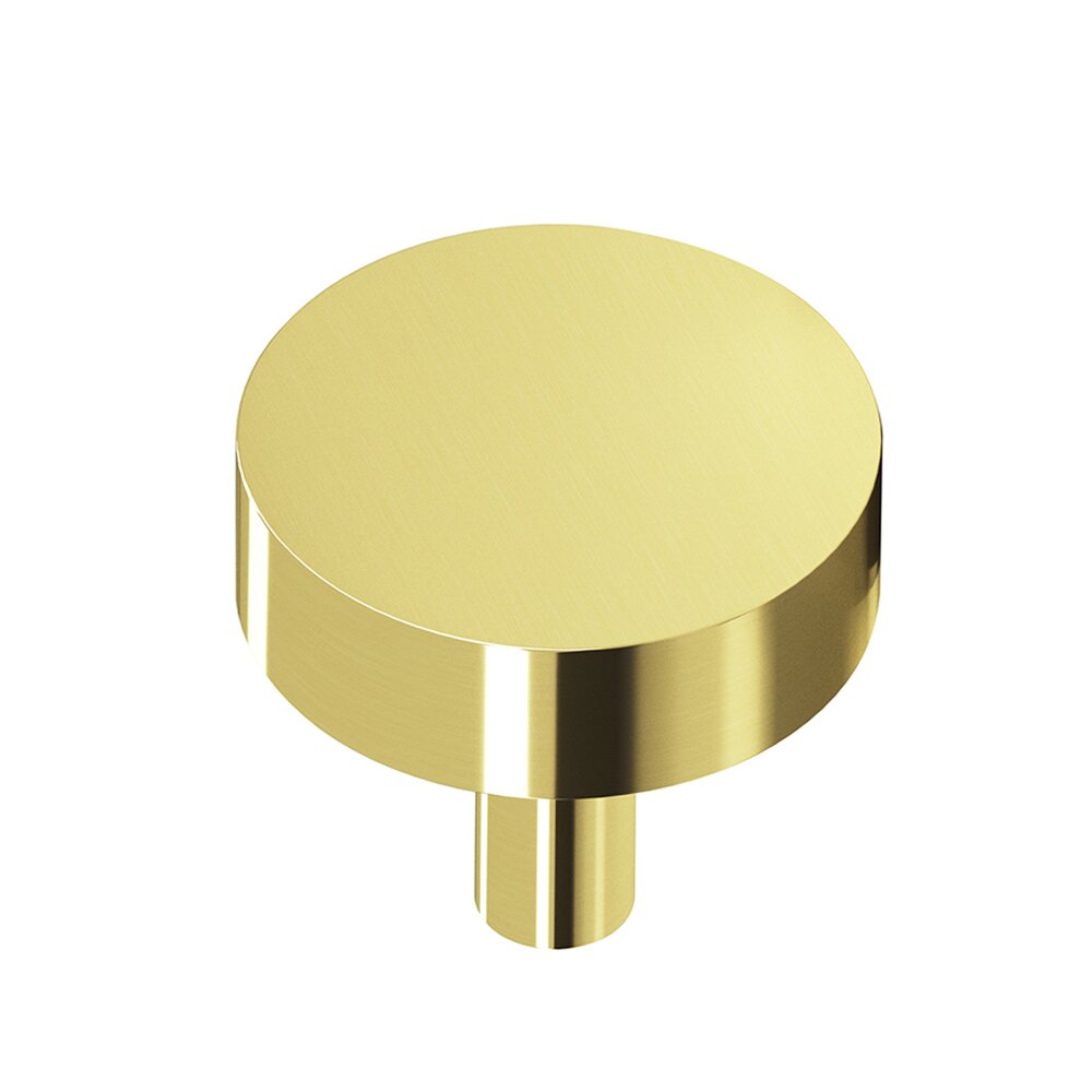 Colonial Bronze 1 1/4" Diameter Round Knob/Shank In Polished Brass Unlacquered
