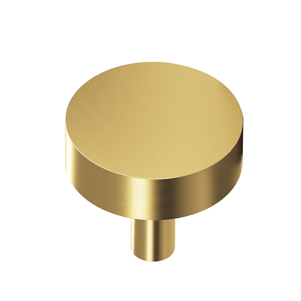 Colonial Bronze 1 1/4" Diameter Round Knob in Satin Brass