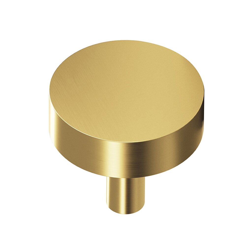 Colonial Bronze 1 1/2" Diameter Round Knob in Satin Brass