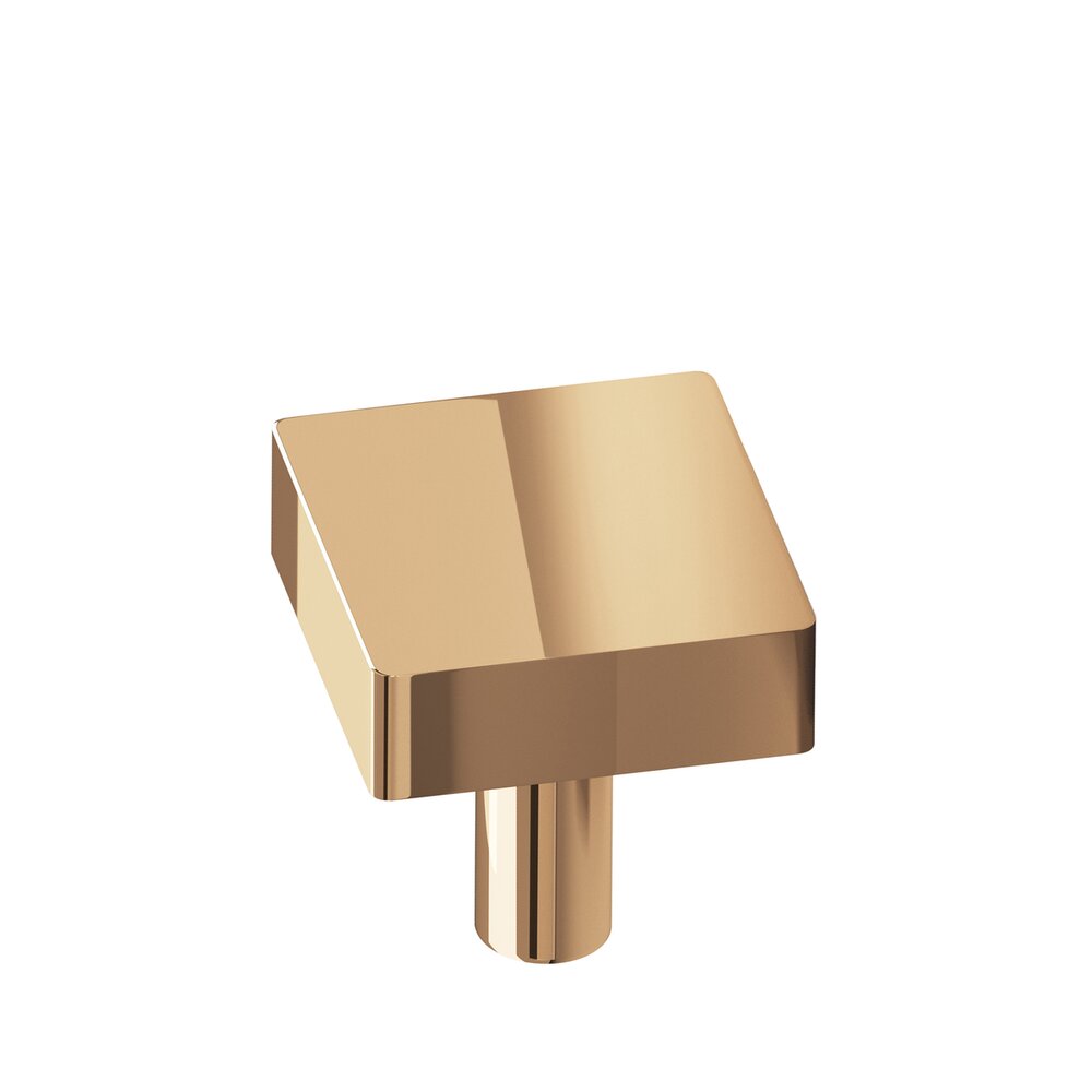 Colonial Bronze 1" Square Knob/Shank In Polished Bronze