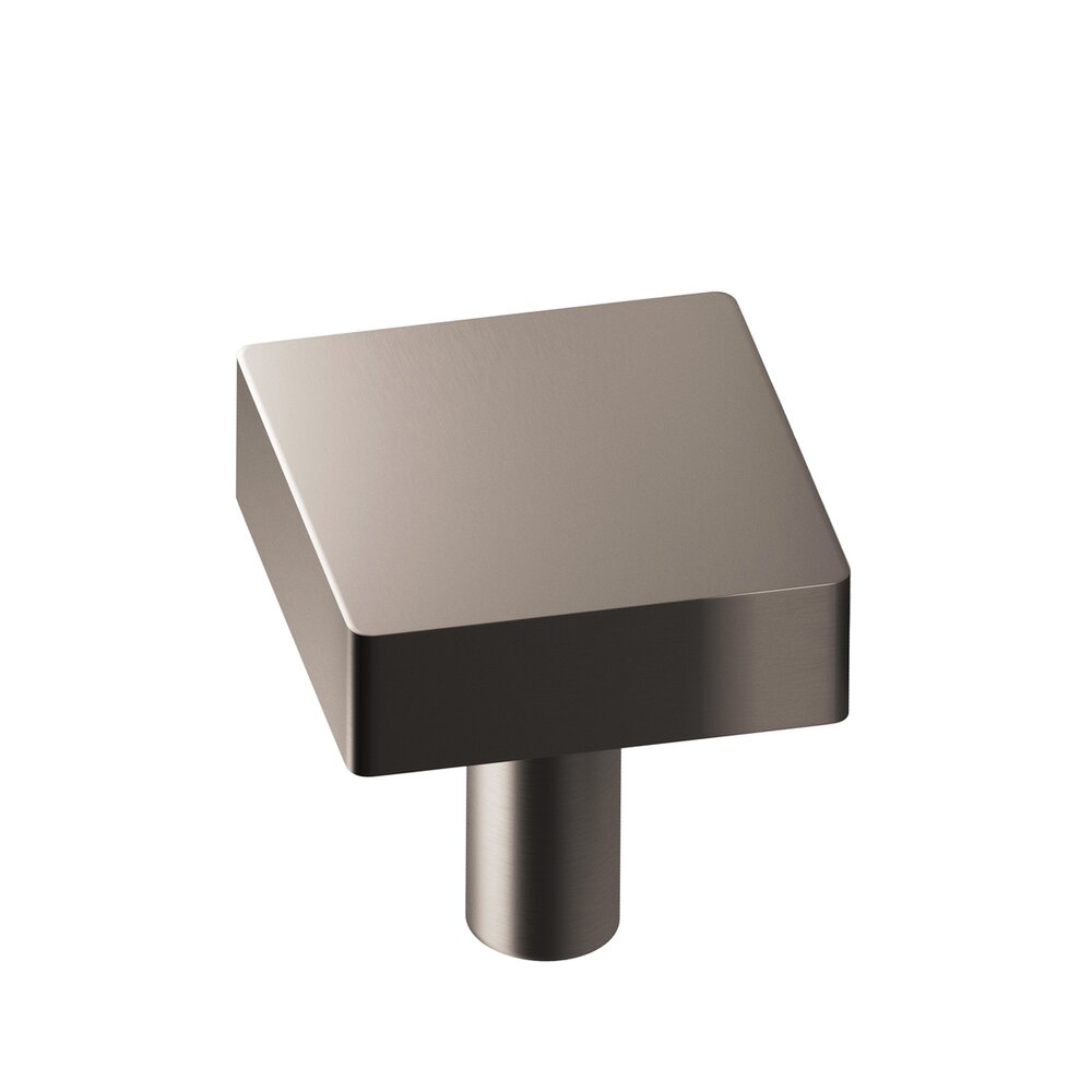 Colonial Bronze 1 1/4" Square Knob in Pewter
