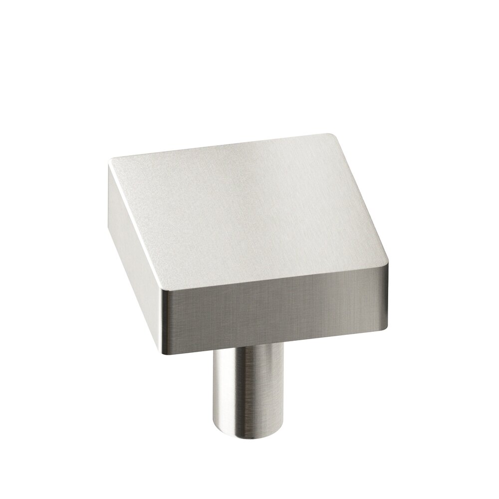 Colonial Bronze 1 1/4" Square Knob in Nickel Stainless