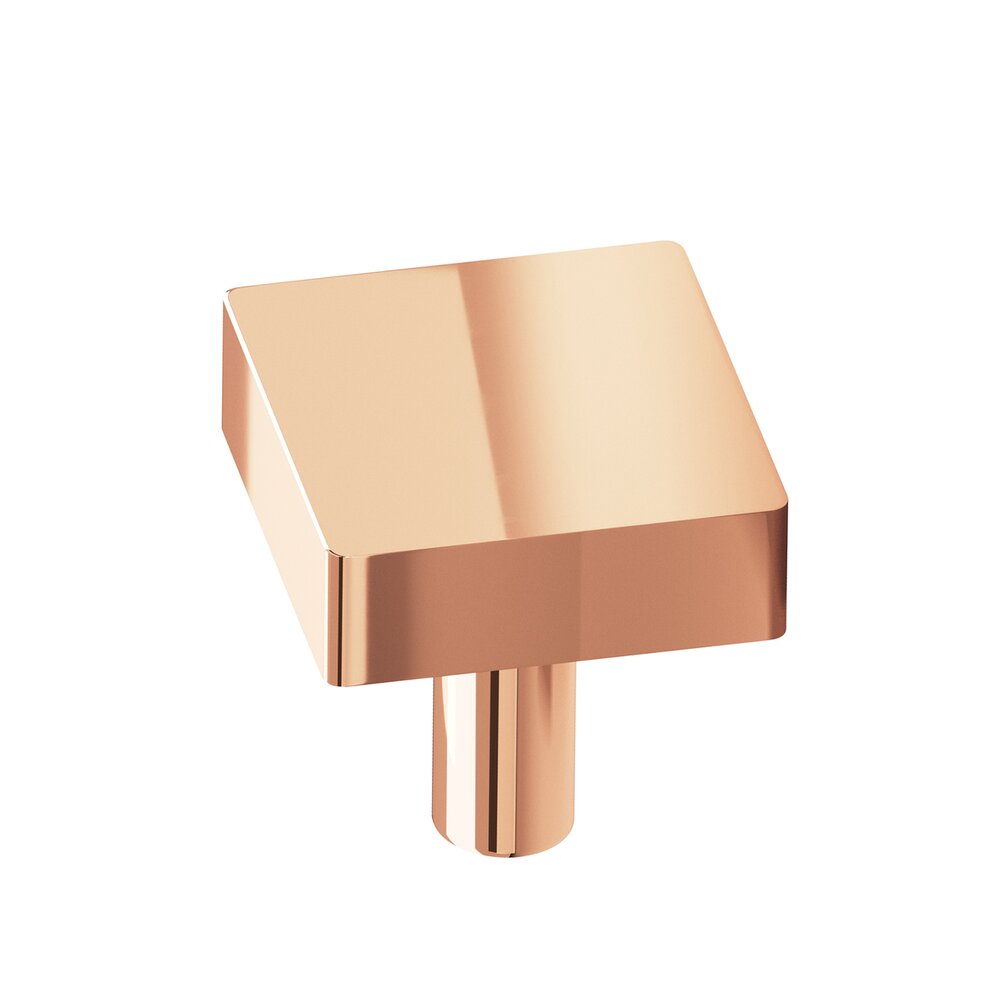 Colonial Bronze 1 1/4" Square Knob/Shank In Polished Copper