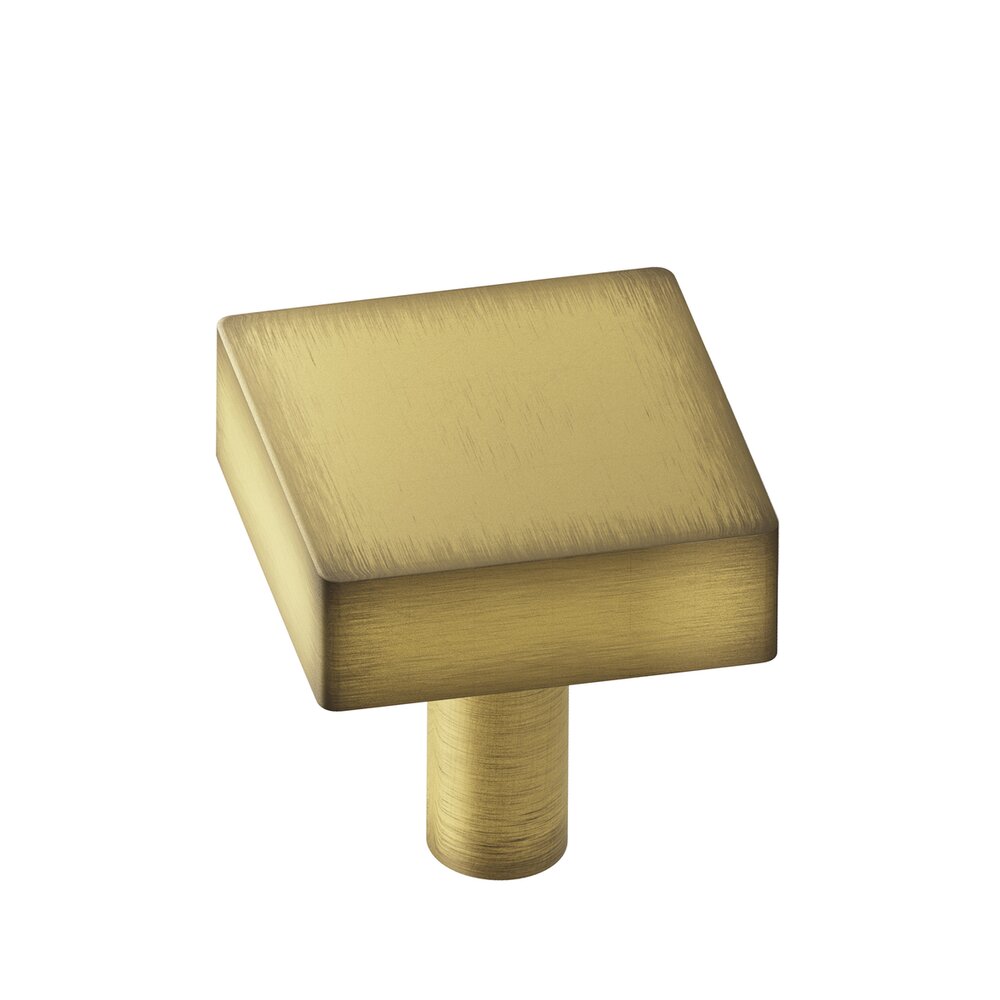 Colonial Bronze 1 1/4" Square Knob/Shank In Matte Antique Brass