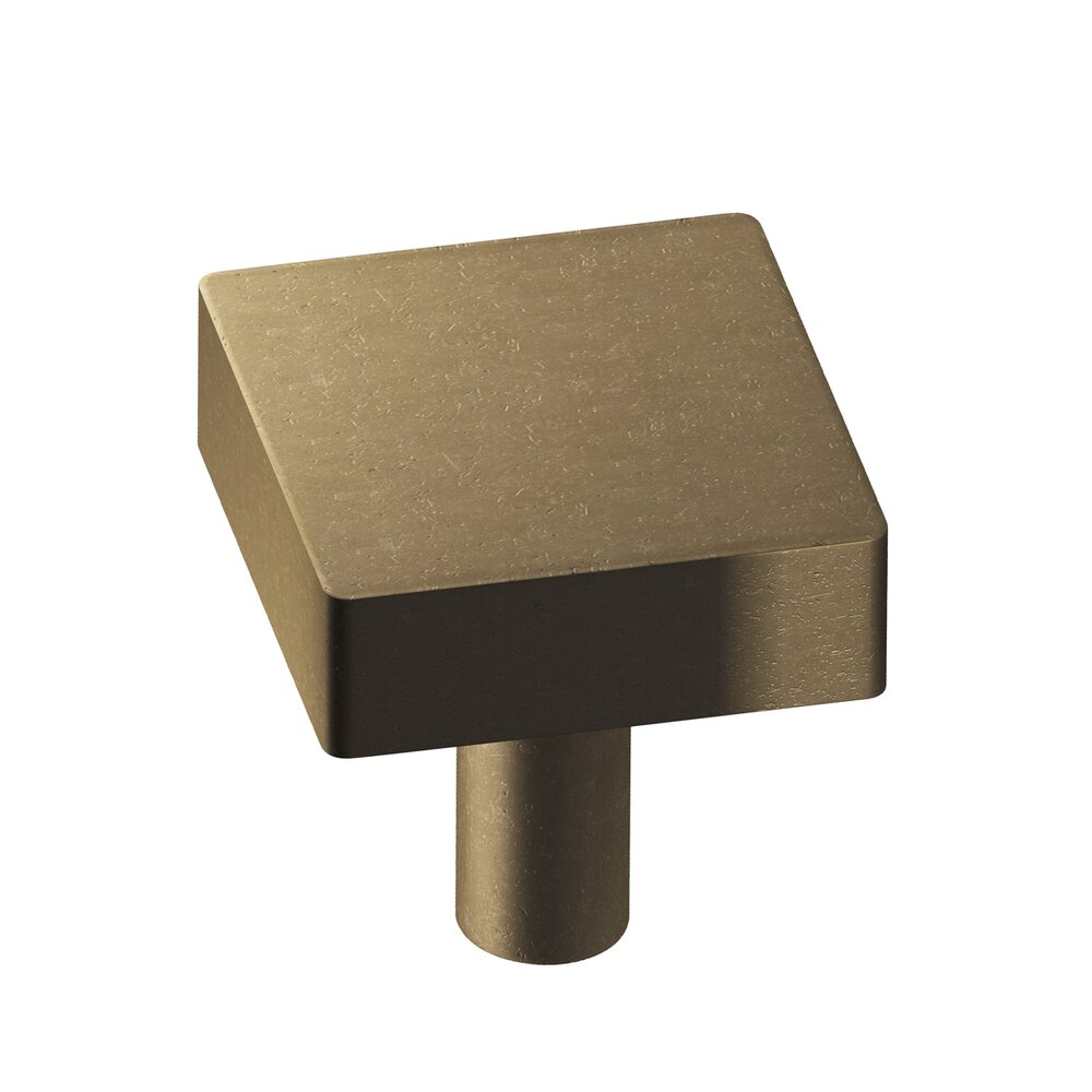 Colonial Bronze 1 1/2" Square Knob/Shank In Distressed Oil Rubbed Bronze