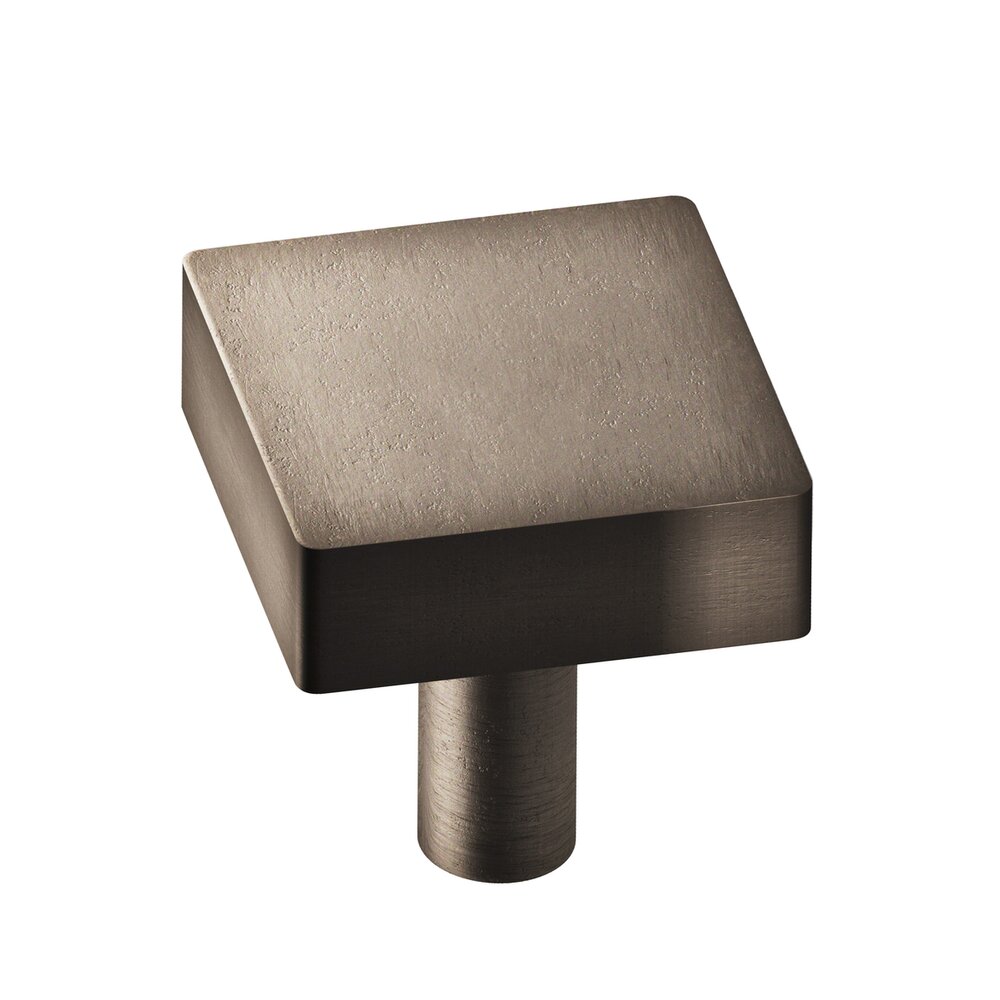 Colonial Bronze 1 1/2" Square Knob in Distressed Pewter
