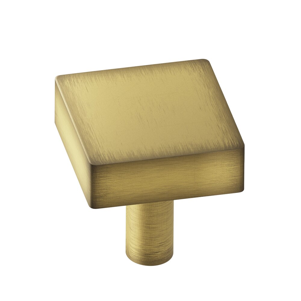 Colonial Bronze 1 1/2" Square Knob/Shank In Matte Antique Brass