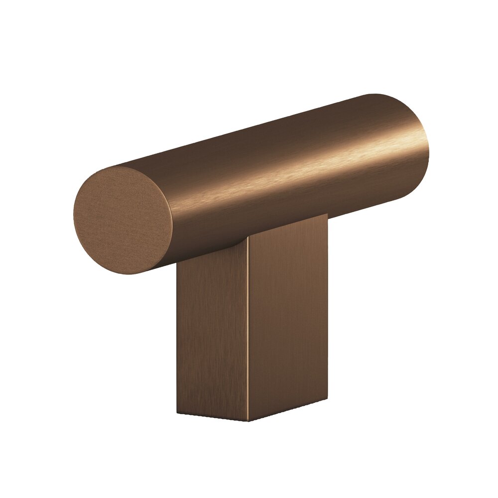 Colonial Bronze 1 1/2" Long Rectangular Post Knob in Matte Oil Rubbed Bronze
