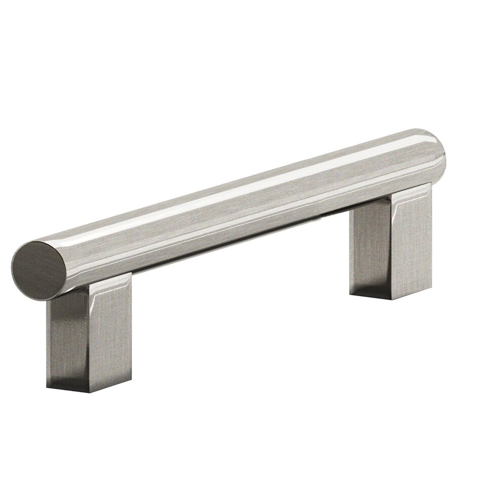 Colonial Bronze 3" Centers Rectangular Post Bar Pull in Nickel Stainless