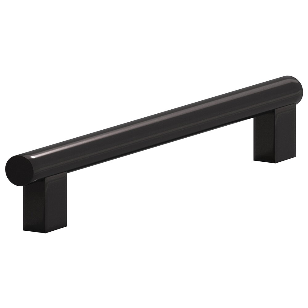 Colonial Bronze 6" Centers Rectangular Post Bar Pull in Distressed Black