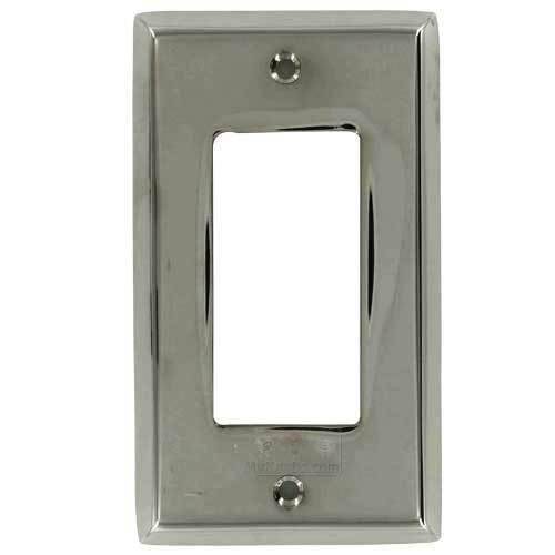 Colonial Bronze Single GFI/Rocker Square Bevel Switchplate in Polished Nickel