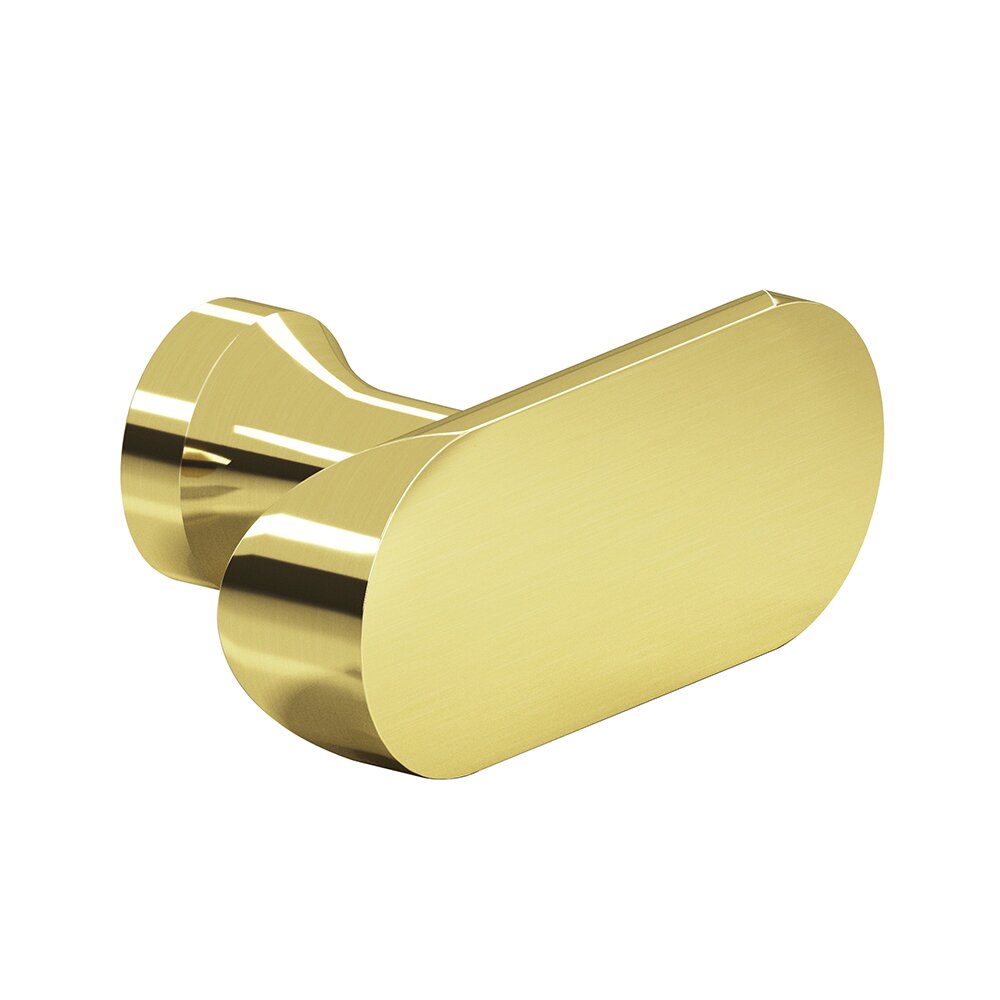 Colonial Bronze 5/8" Half Round Knob In Polished Brass Unlacquered