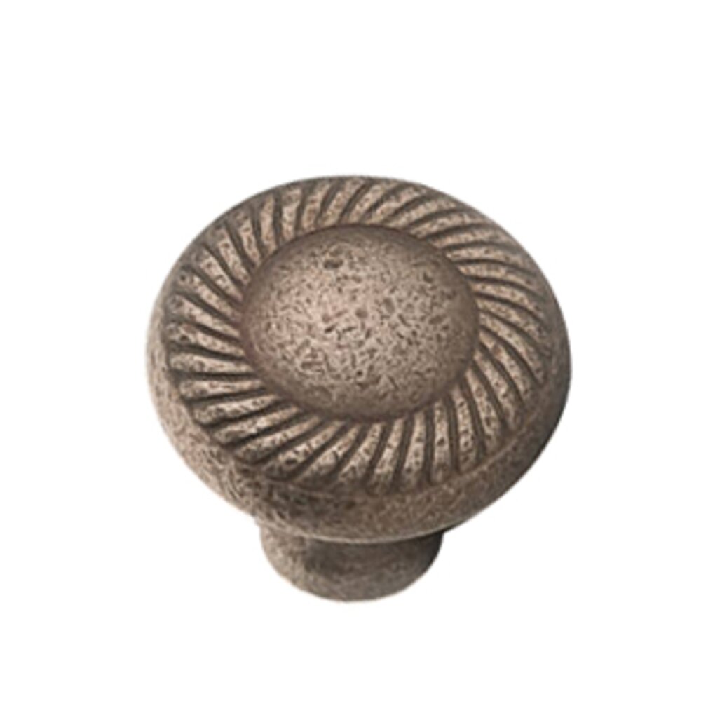 Colonial Bronze 1 1/4" Rope Knob In Distressed Pewter