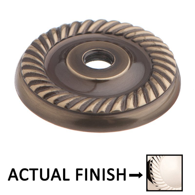 Colonial Bronze 1 1/4" Rope Rose In Polished Nickel