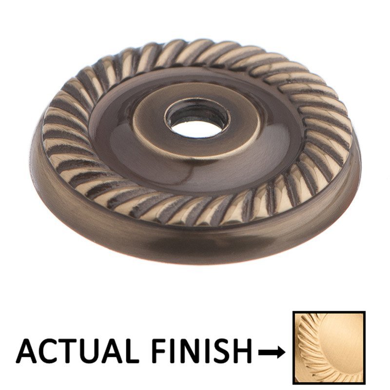 Colonial Bronze 1 1/4" Rope Backplate in Satin Brass