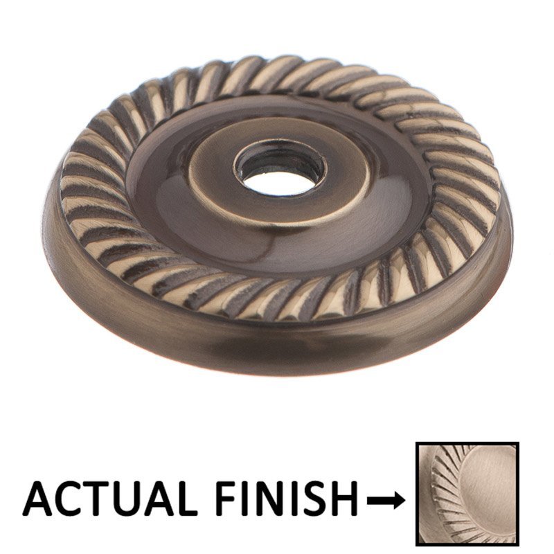 Colonial Bronze 1 1/4" Rope Backplate in Matte Satin Nickel