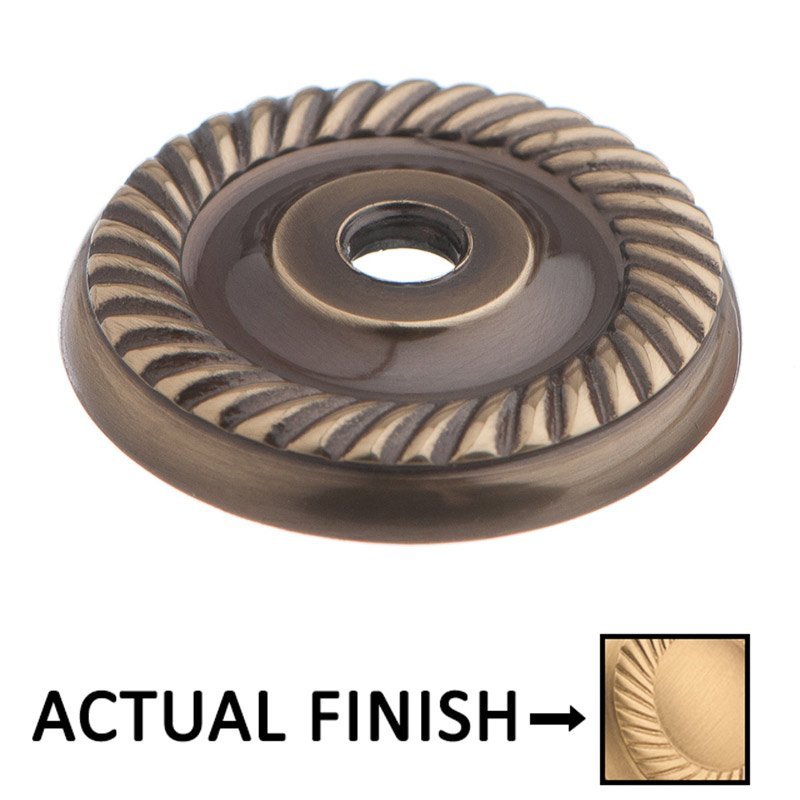 Colonial Bronze 1 1/4" Rope Backplate in Matte Satin Brass