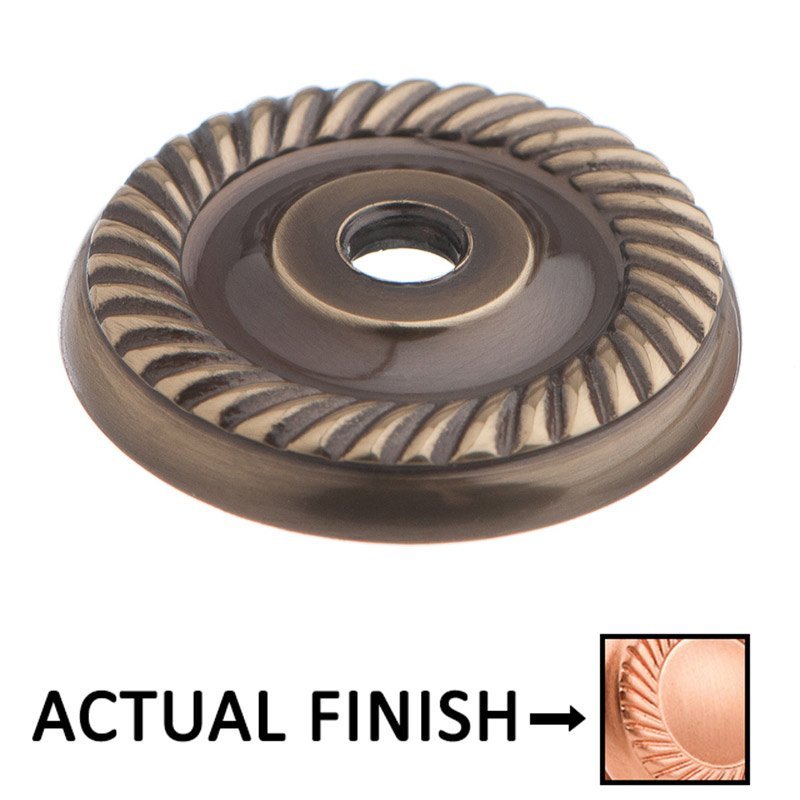 Colonial Bronze 1 1/4" Rope Backplate in Satin Copper