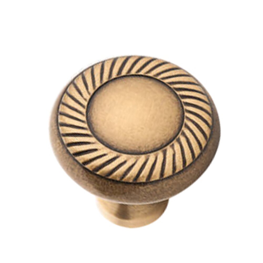 Colonial Bronze 1 1/2" Rope Knob In Antique Brass