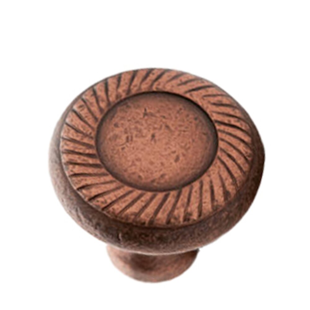 Colonial Bronze 1 1/2" Rope Knob In Distressed Antique Copper