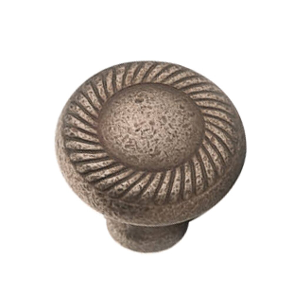 Colonial Bronze 1 1/2" Rope Knob in Distressed Pewter