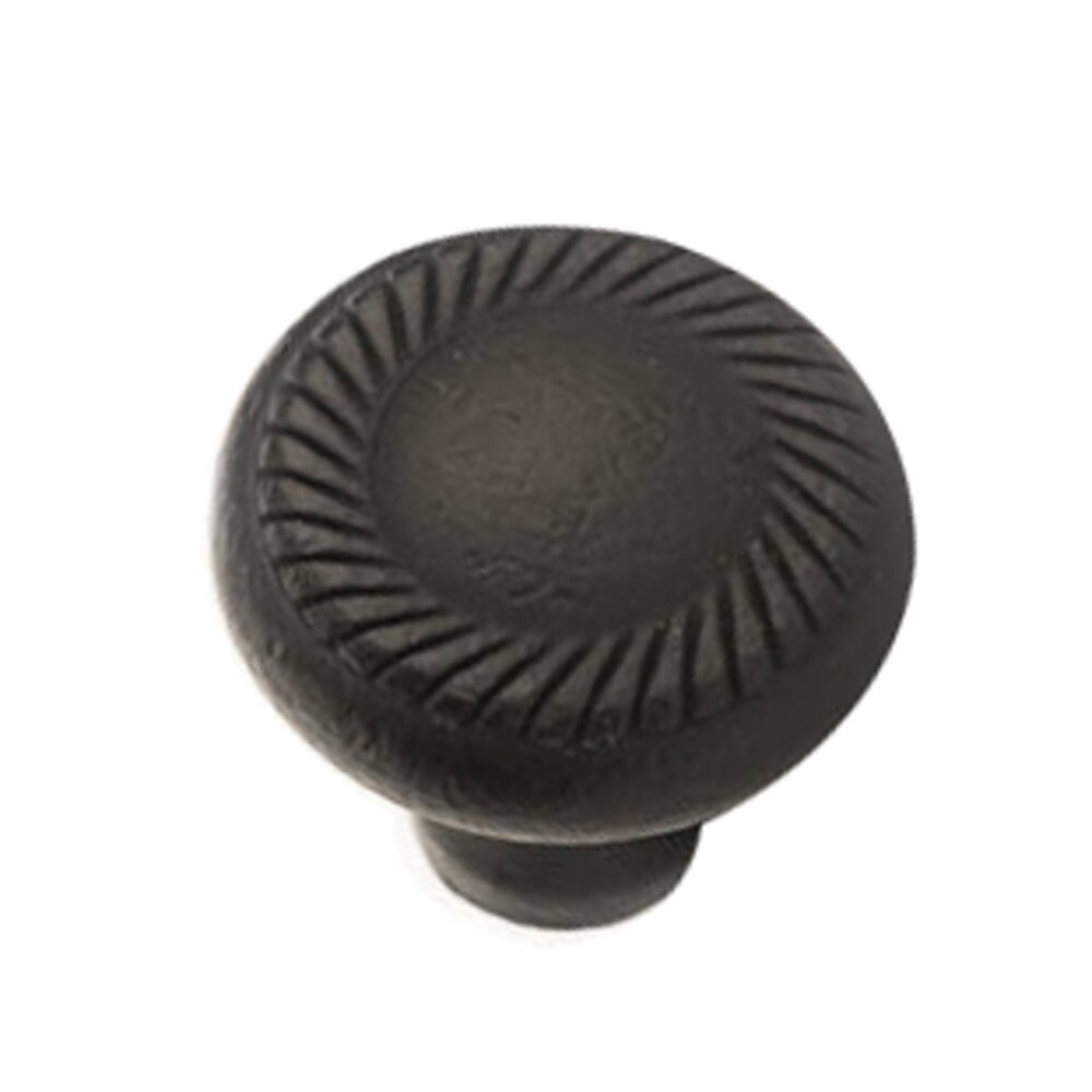 Colonial Bronze 1 1/2" Rope Knob in Distressed Black