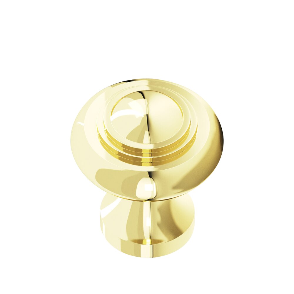 Colonial Bronze 1 3/16" Knob In Polished Brass