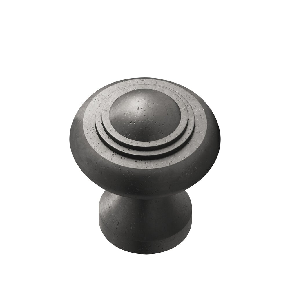 Colonial Bronze 1 3/16" Diameter Small Button Knob in Distressed Black