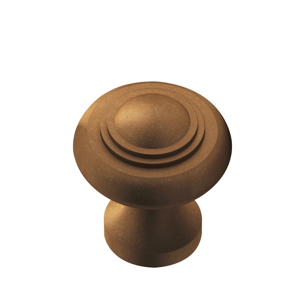 Colonial Bronze 1 3/16" Diameter Small Button Knob in Distressed Statuary Bronze