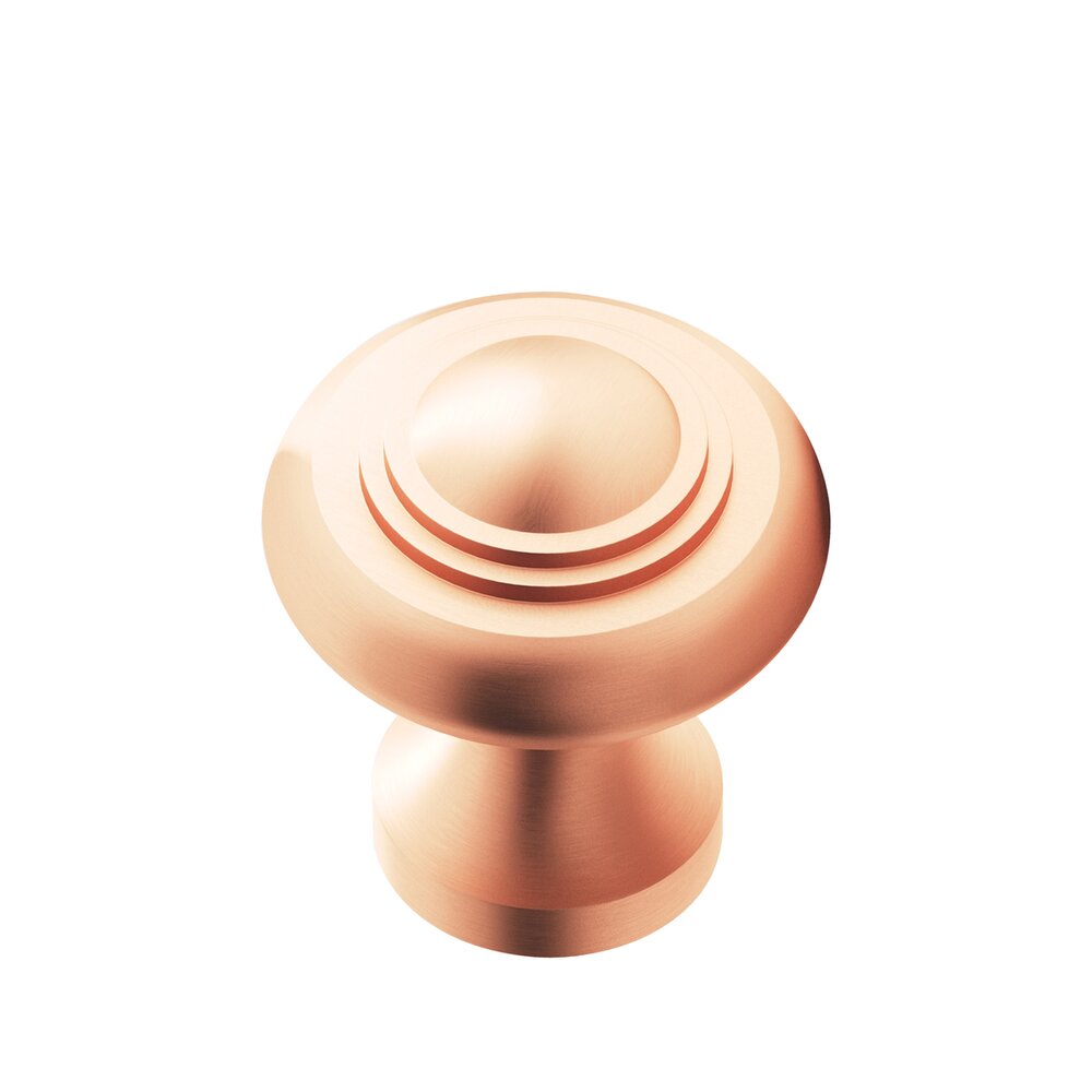 Colonial Bronze 1 3/16" Diameter Small Button Knob in Matte Satin Copper