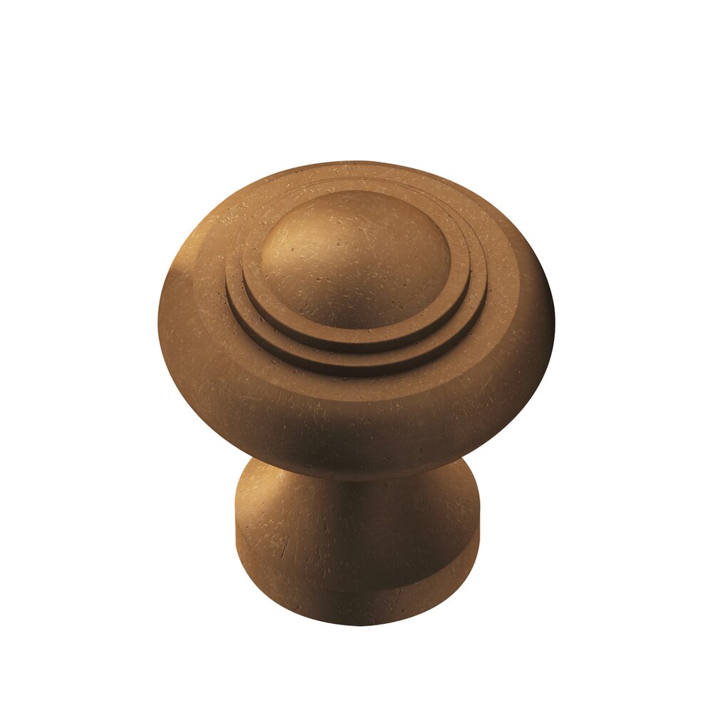 Colonial Bronze 1 3/8" Diameter Medium Button Knob in Distressed Statuary Bronze