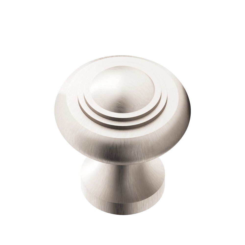 Colonial Bronze 1 3/8" Diameter Medium Button Knob in Matte Satin Nickel
