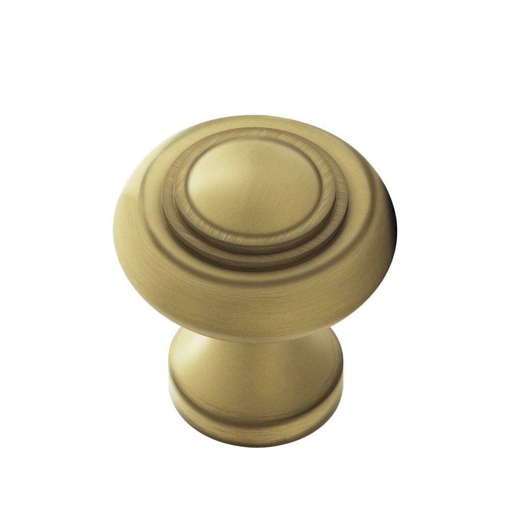 Colonial Bronze 1 3/8" Diameter Medium Button Knob in Matte Antique Brass