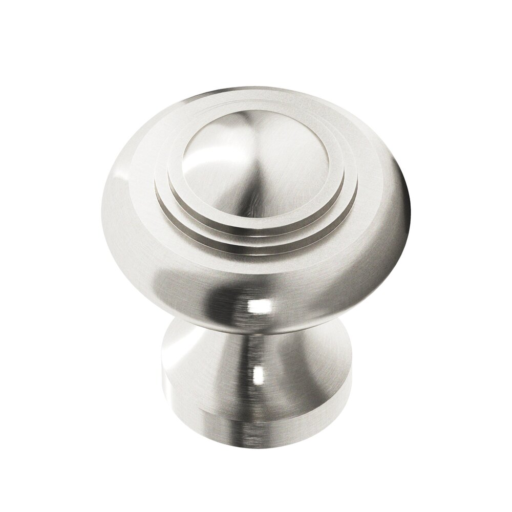 Colonial Bronze 1 1/2" Diameter Large Button Knob in Nickel Stainless