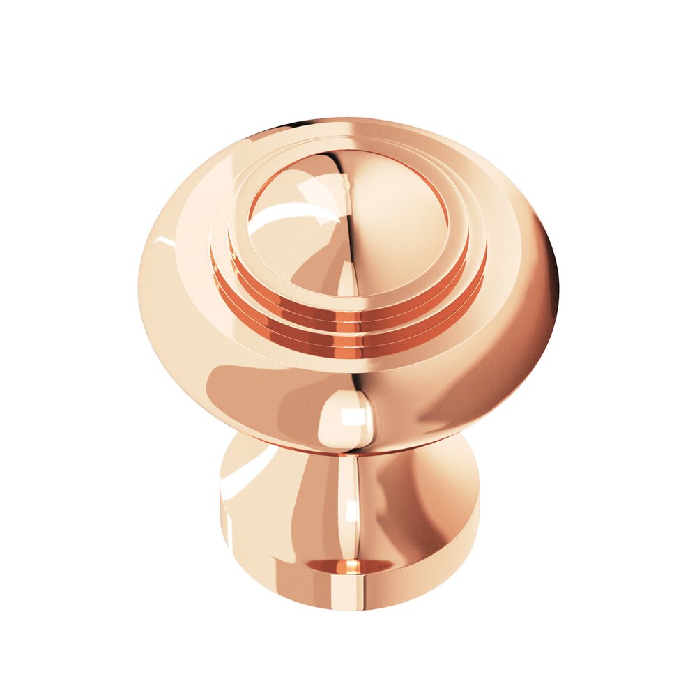 Colonial Bronze 1 1/2" Knob In Polished Copper