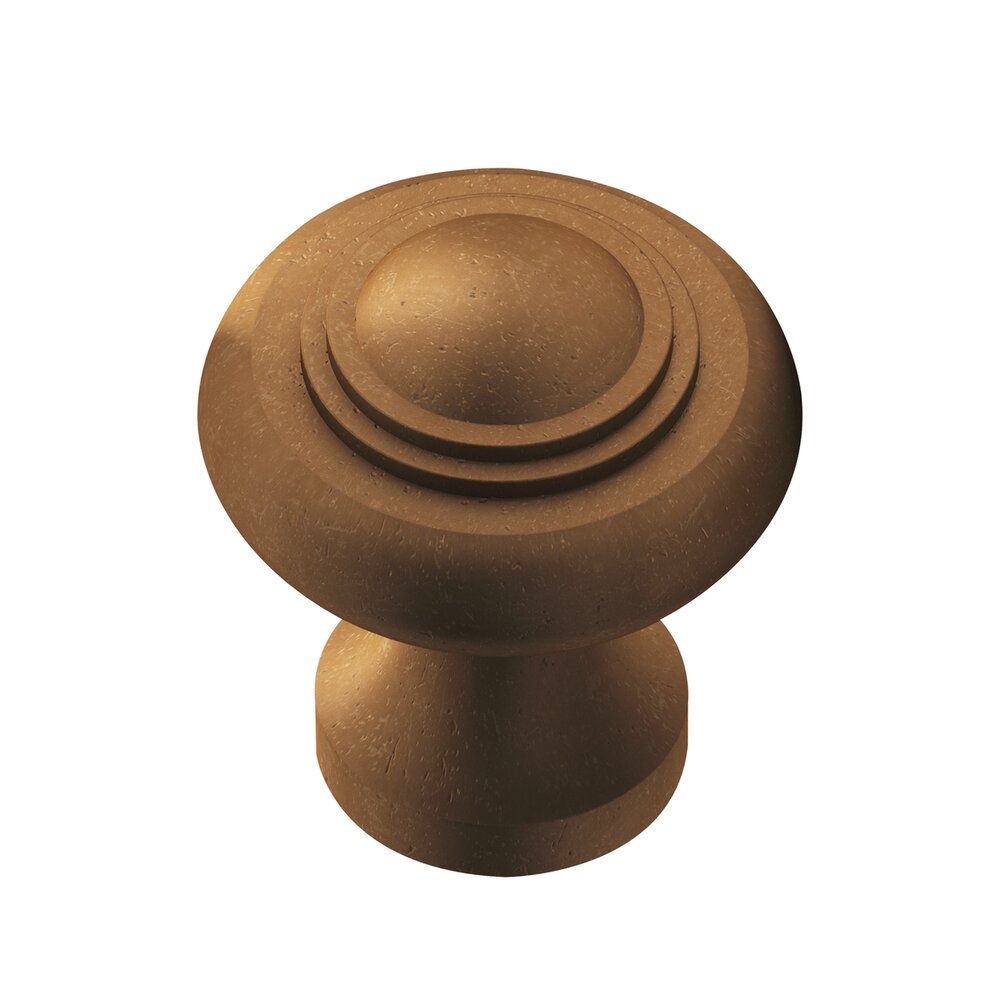 Colonial Bronze 1 1/2" Diameter Large Button Knob in Distressed Statuary Bronze