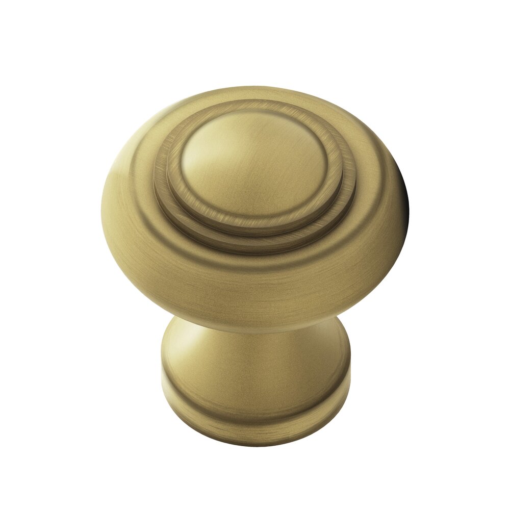 Colonial Bronze 1 1/2" Diameter Large Button Knob in Matte Antique Brass
