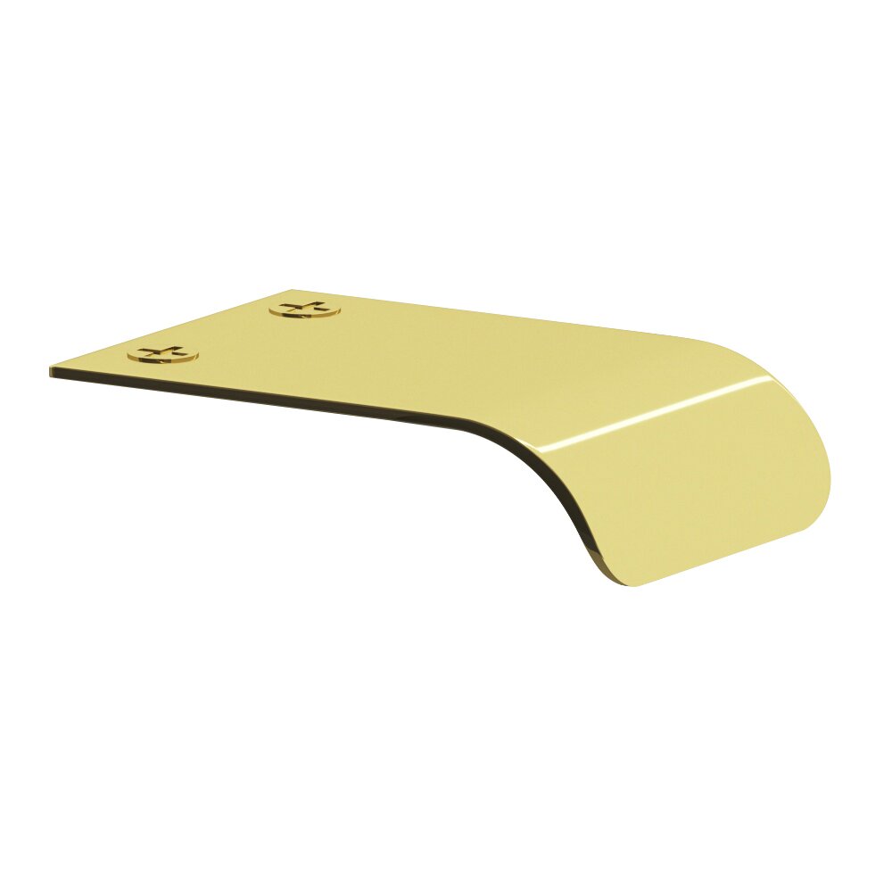 Colonial Bronze 1 1/2" Long Edge Pull in Polished Brass Unlacquered