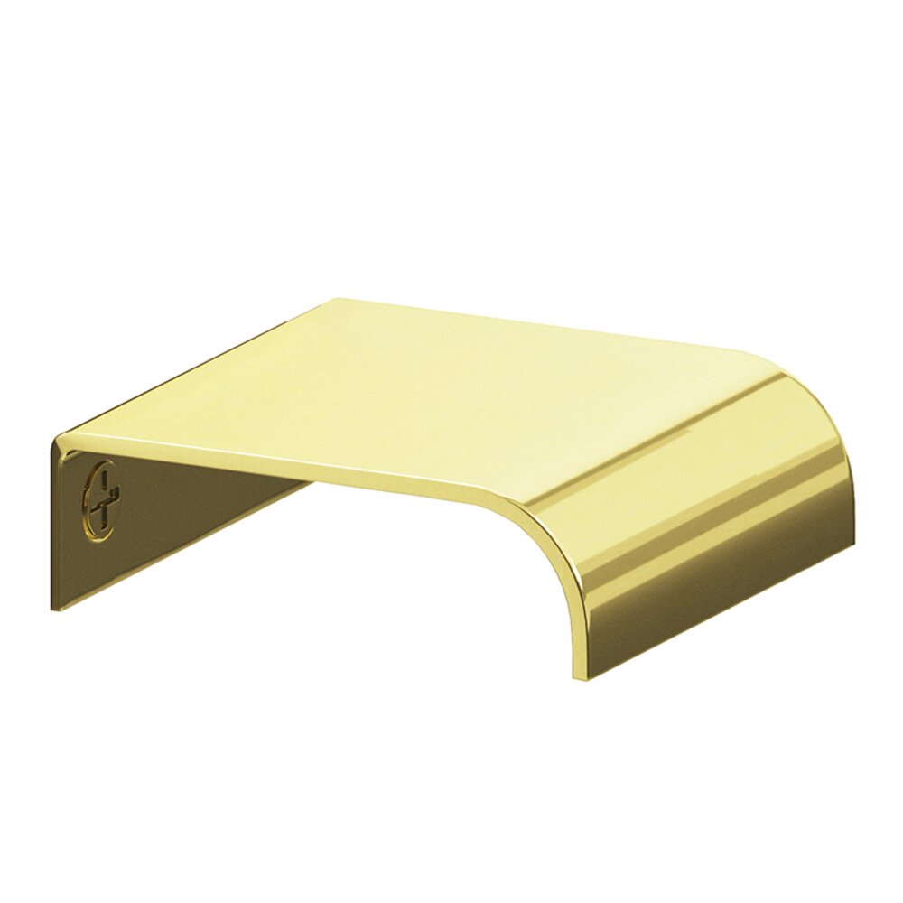 Colonial Bronze 1 1/2" Long Edge Pull in Polished Brass Unlacquered