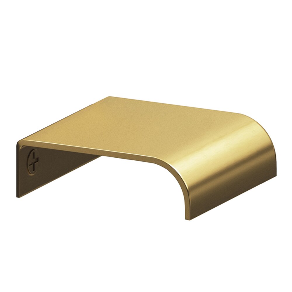 Colonial Bronze 1 1/2" Long Edge Pull in Satin Brass
