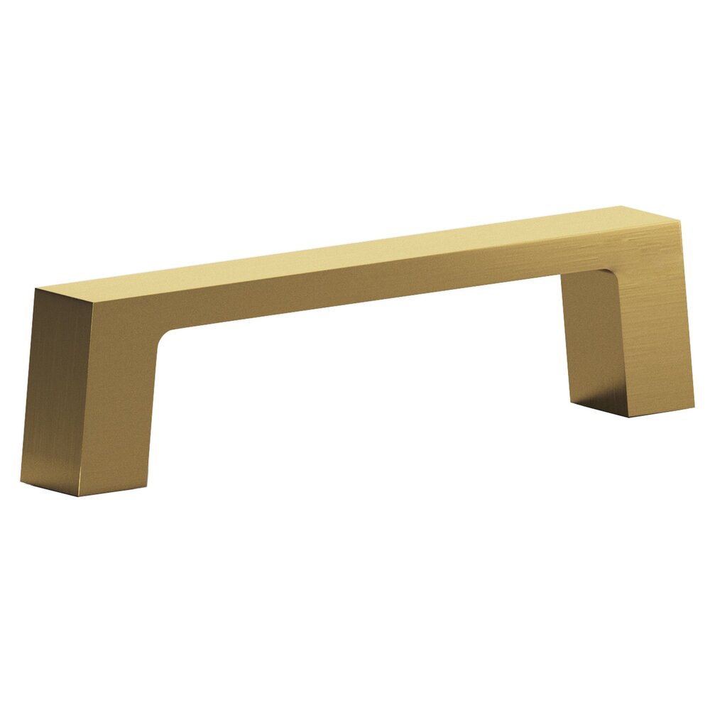 Colonial Bronze 3" Centers rectangular pull in Satin Brass