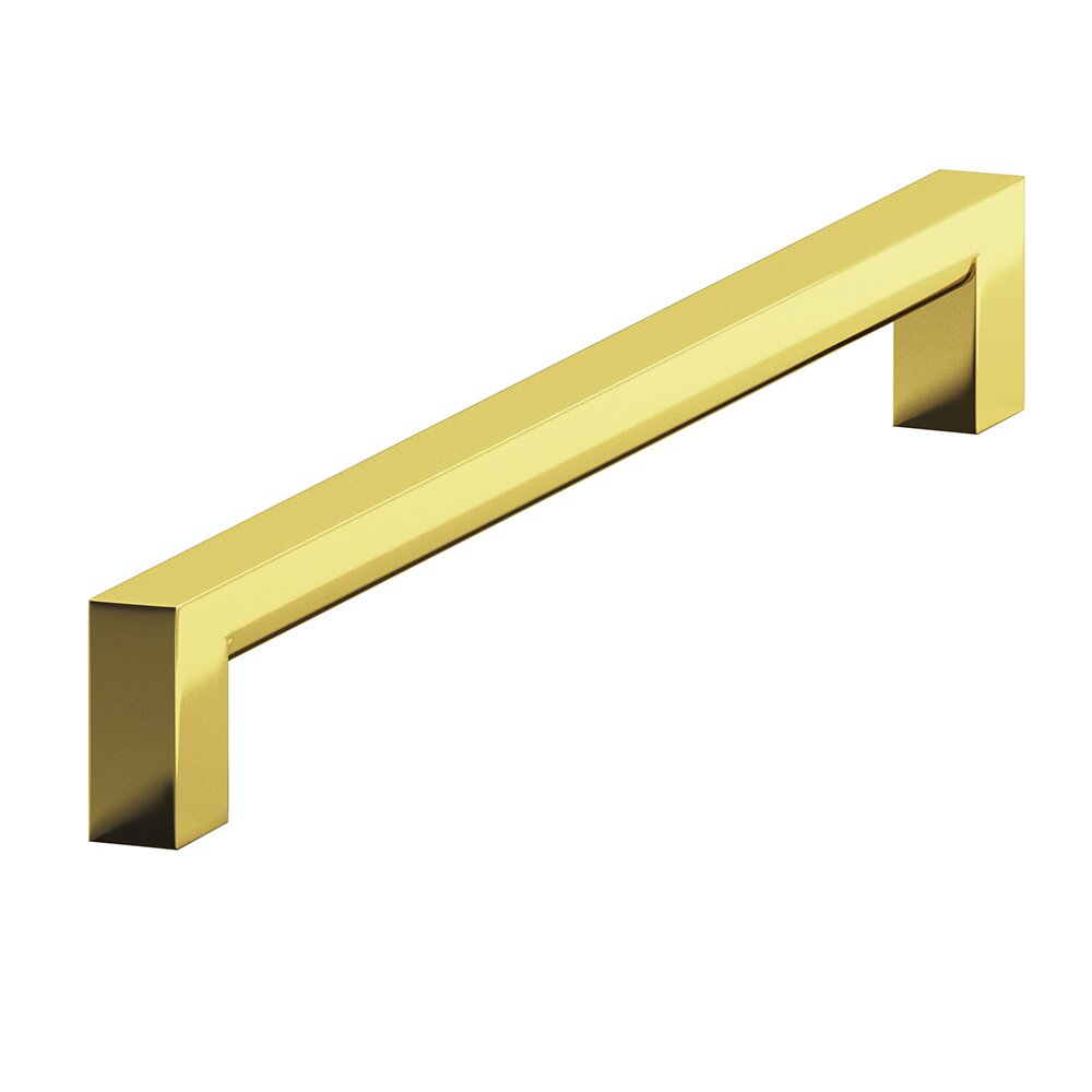 Colonial Bronze 6" Centers Rectangular Pull in French Gold