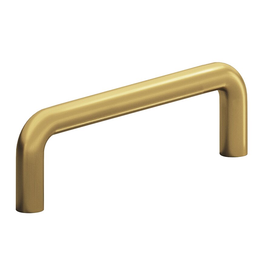 Colonial Bronze 3" Centers Wire Pull in Satin Brass