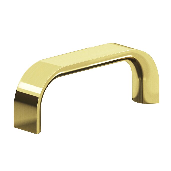 Colonial Bronze 3" Centers Pull in Polished Brass Unlacquered