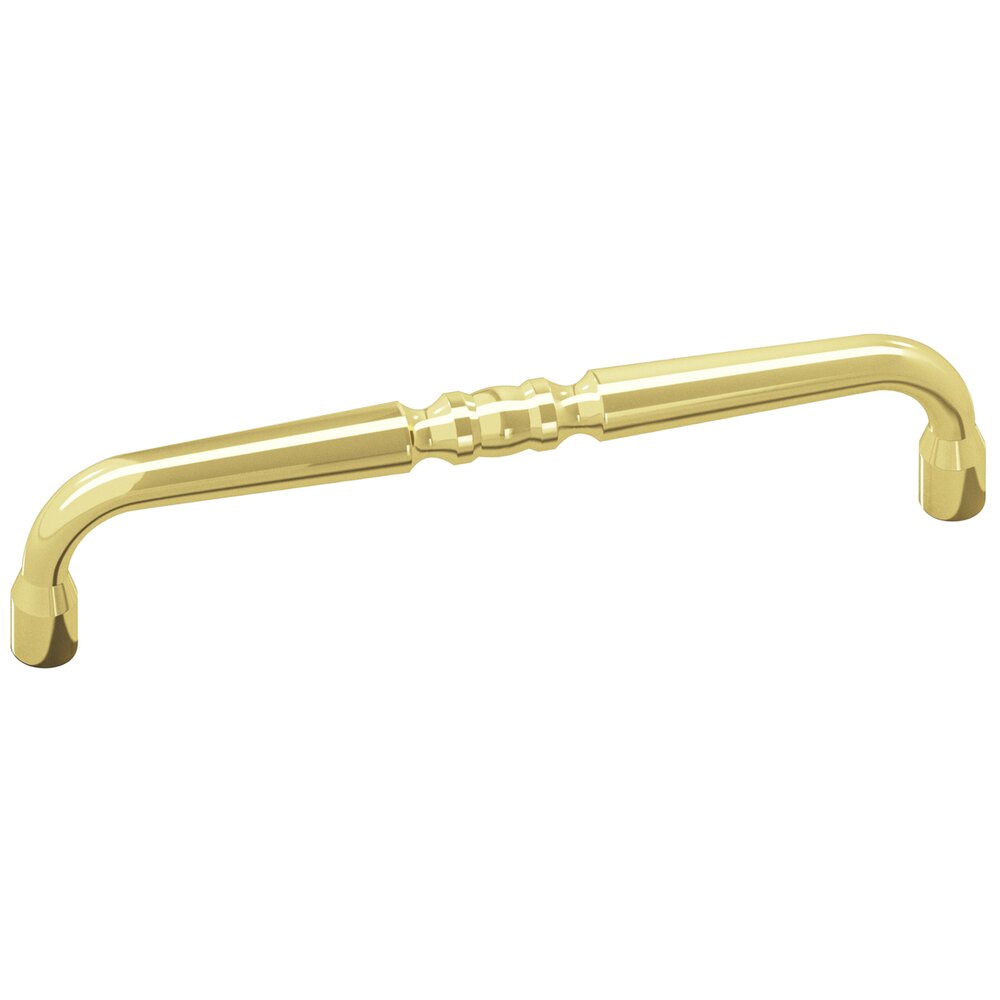 Colonial Bronze 10" Centers Scroll Pull in Polished brass