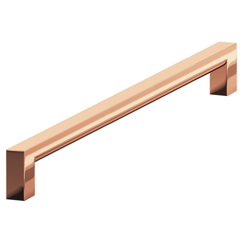 Colonial Bronze 10" Centers Rectangular Thru Bolt Pull in Polished Copper