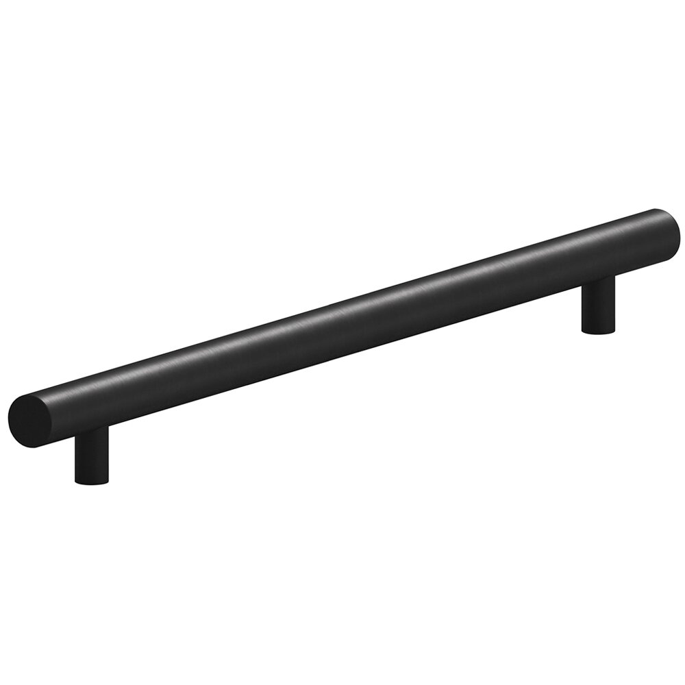Colonial Bronze 18" Centers Low Clearance European Bar Pull in Matte Satin Black
