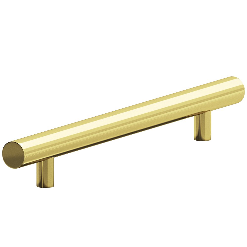 Colonial Bronze 6" Centers Low Clearance Thru Bolt Pull in Polished Brass Unlacquered