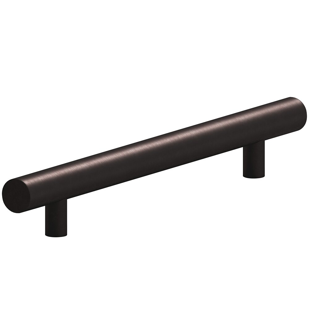 Colonial Bronze 6" Centers Low Clearance European Bar Pull in Matte Dark Statuary Bronze