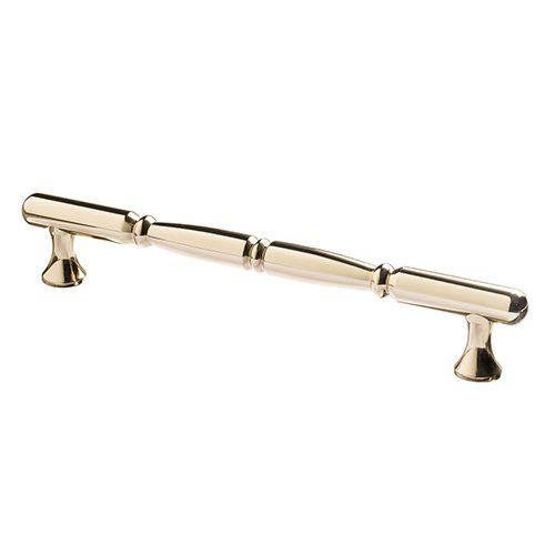 Colonial Bronze 6" Centers Traditional Thru Bolt Pull in Polished brass